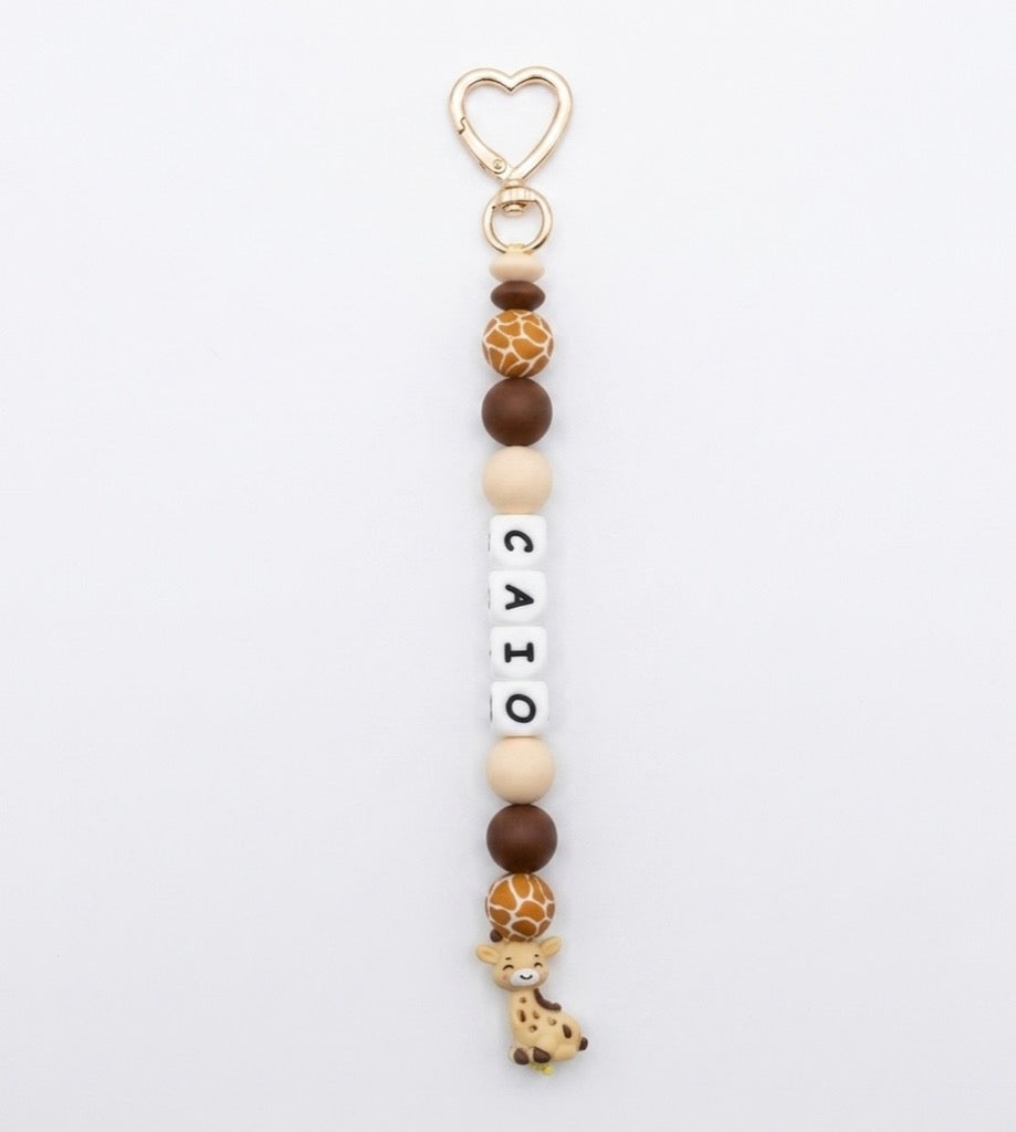 Personalised Safari Giraffe Bag Charm