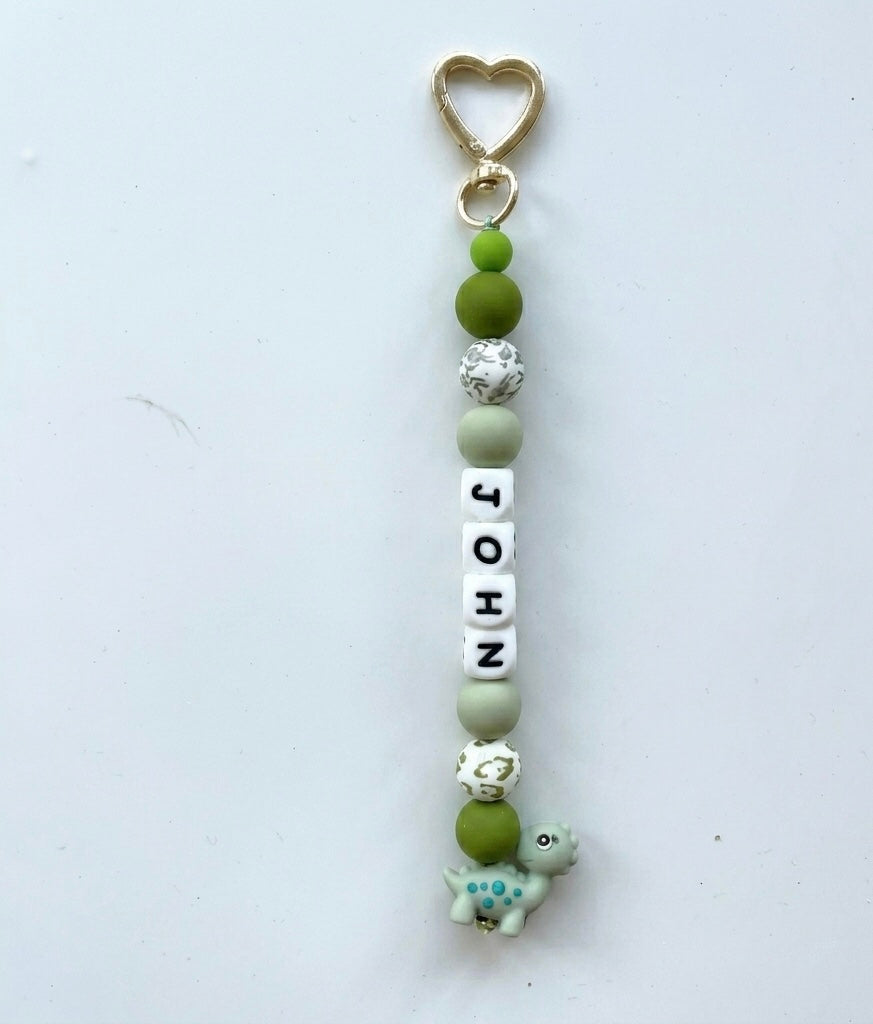 Personalised Dinosaur Bag Charm