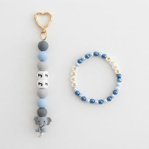 "Mama & Me" Bracelet & Charm Set