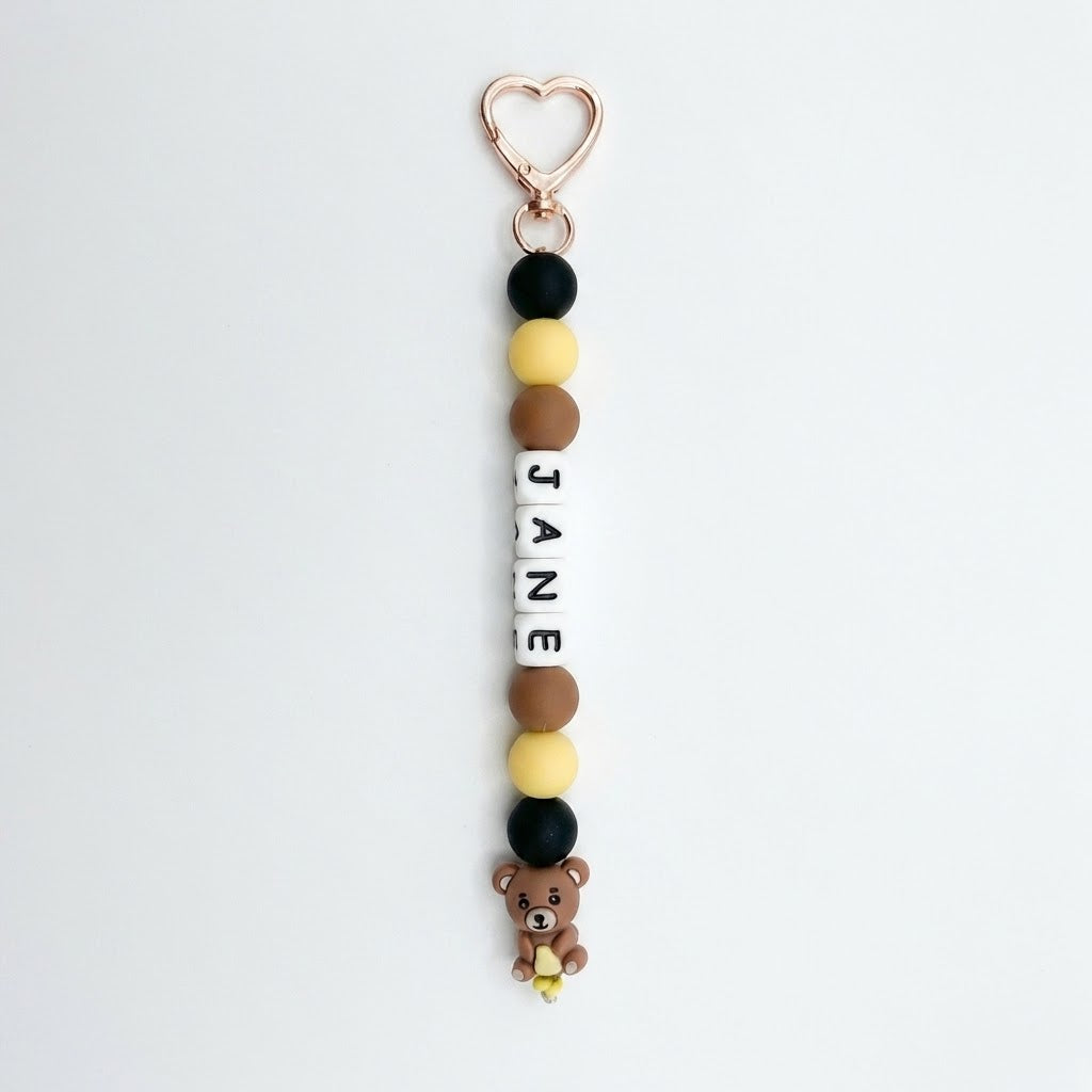 Personalised Teddy Bear Bag Charm